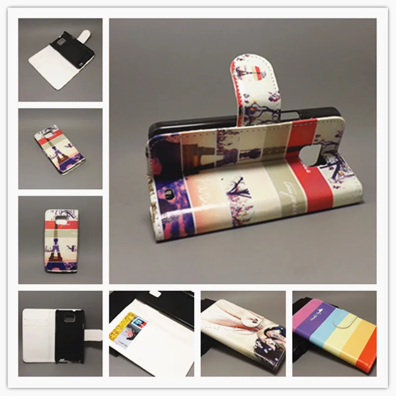Новый дизайнерский чехол книжка с бабочкой и цветочным флагом для Samsung Galaxy S2 SII GT