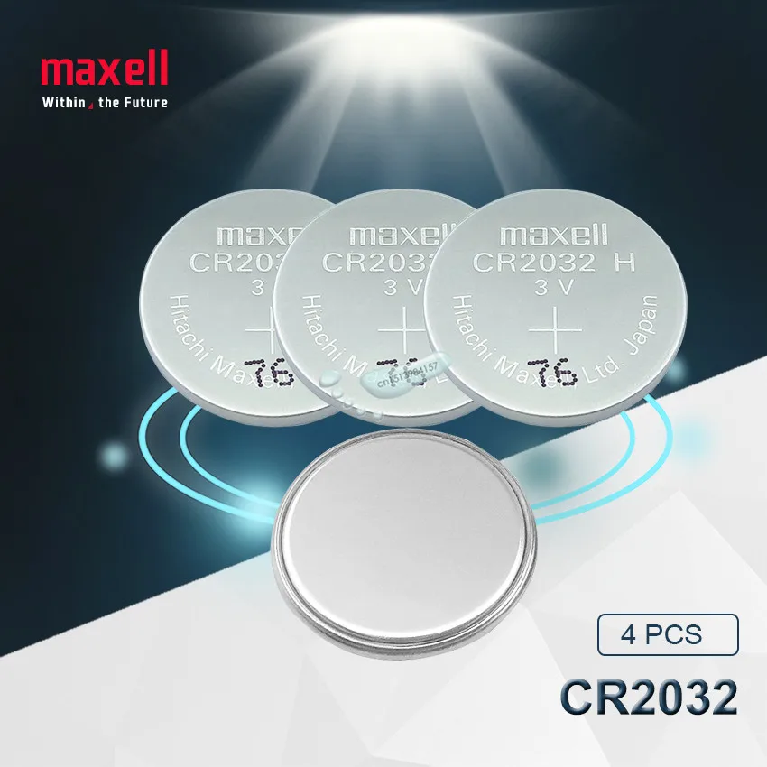 4 шт. maxell оригинальная Совершенно новая батарея cr2032 3 в Кнопочная монетные батареи
