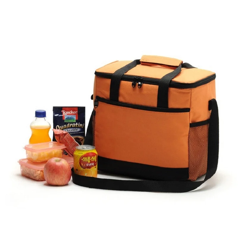 Сумка для пикника, 16 л, для улицы, большая вместительность, Термосумка для пикника, переносная сумка для пикника, сумка для путешествий, охлаждающая, изолированная, сумки - Цвет: Orange