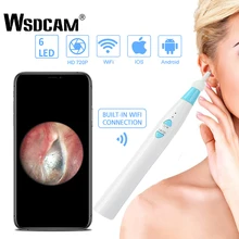 Wifi эндоскоп интегрированный 3,9 мм инструмент для чистки ушей визуальная Ушная ложка для чистки ушей эндоскоп камера для Android PC Мини бороскоп инструмент