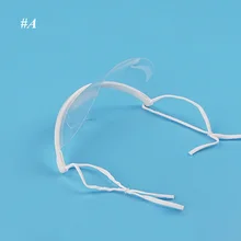 10 шт. прозрачная маска, Перманентная, против тумана, для питания, отеля, пластиковая, для кухни, ресторана, улыбки, рта, гигиенические знаки