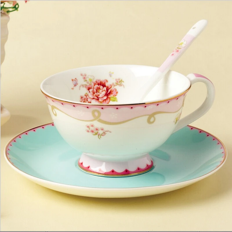 Европейский Стиль топ-Класс костяного фарфора Кофе чашка набор Керамика Чай чашка набор(лоток+ чашка+ ложка
