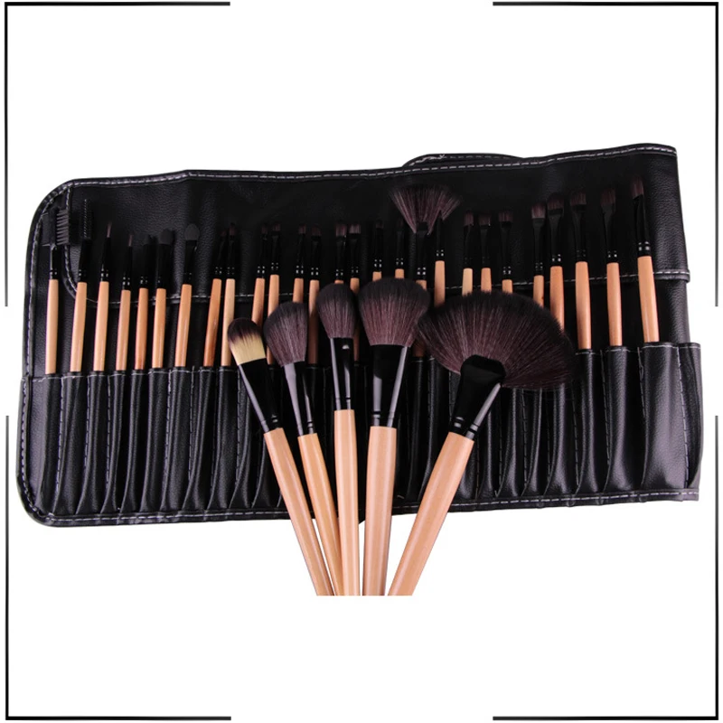 

Facial Make Up Brushes 32 Pcs Cosmetic Makeup Brushes Set Cosmetic Brush Kit Maquiagem Goat Hair Brush with Leather Cosmetic Bag