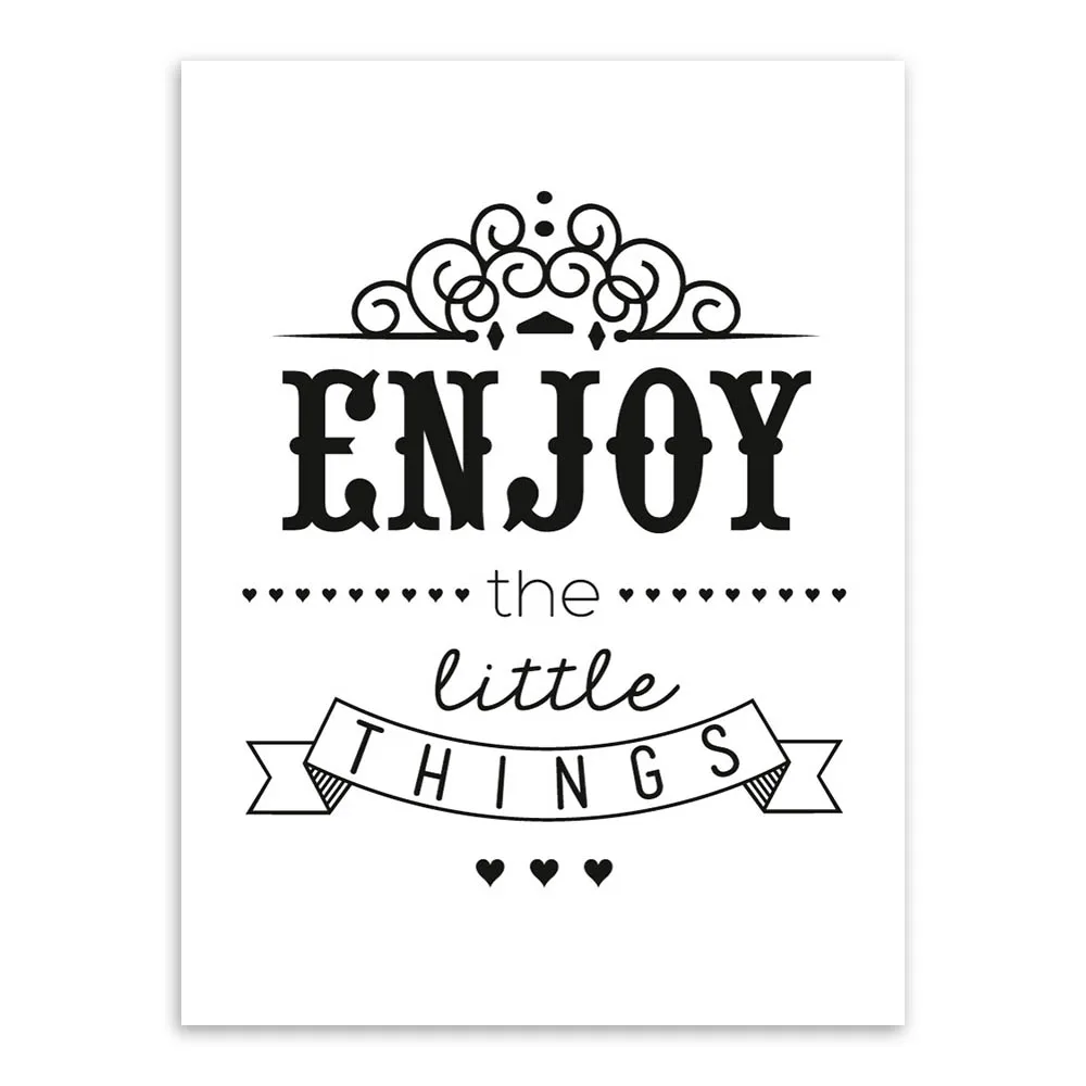 Black White Motivational Life Quotes Large Poster Print ...