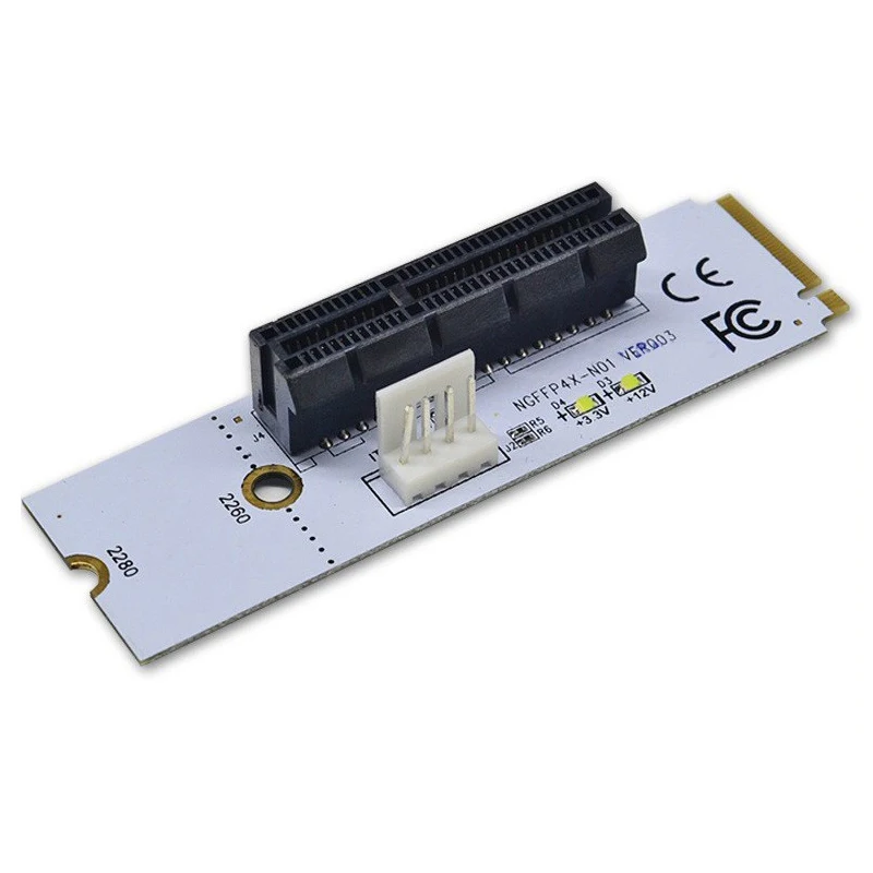 NGFF M.2 ключ м для PCI-E 1X 4X 8X 16X Riser Card ETH и т. д. Графика карты добыча слот адаптер с светодиодный для BTC LTC машина майнера