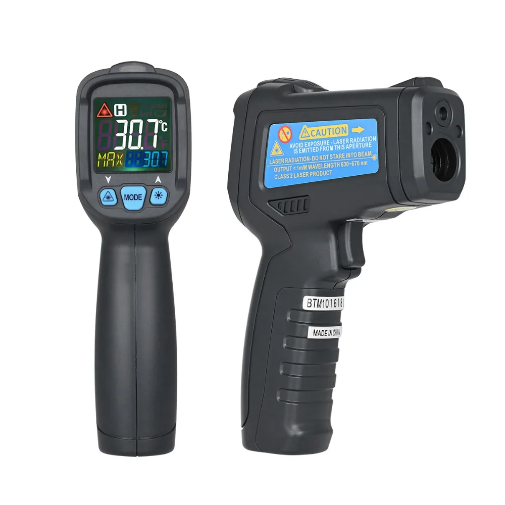 

BSIDE Non-Contact Digital Laser Infrared Thermometer with Color LCD Display Handheld IR Temperature Gun for Industry Home BBQ