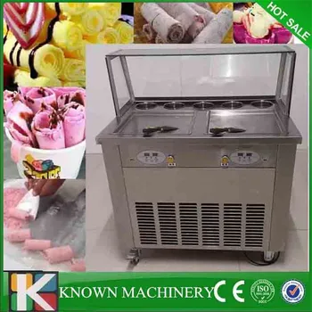 

2016 double flat pan freeze ice pan machine upgrade fried ice cream machine for sale Shipping by air