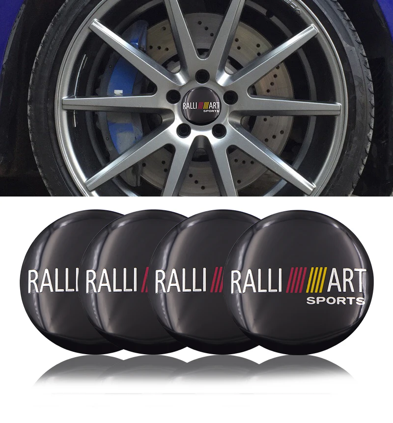 

4pcs 56mm RALLIART Sports Car Wheel Center Hub Caps Cover Rim Sticker Badge Ralliart For Mitsubishi Lancer Asx Outlander