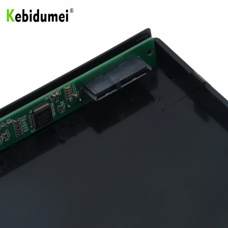 Kebidumei тонкий USB2.0 SATA внешний корпус для DVD жесткий пластиковый чехол для ноутбука ноутбук 12,7 мм CD-ROM чехол без оптического привода