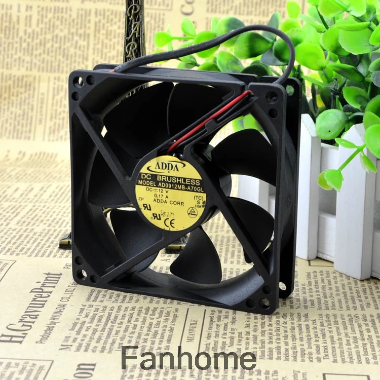 

For original Taiwan Association ADDA AD0912MB-A70GL 9225 12V 0.17A silent chassis fan