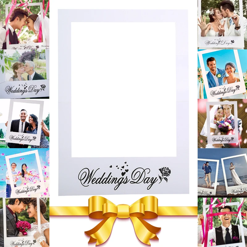 

2019 New High Quality Rectangle Photo Shoot Props Booth Props Picture Frame Wedding Birthday Party Decorations Accessories