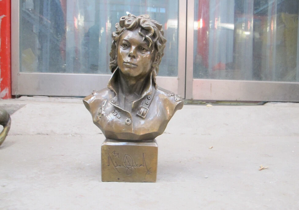 10.5"Western Art Bronze sculpture Michael Jackson KING OF THE POP Musical