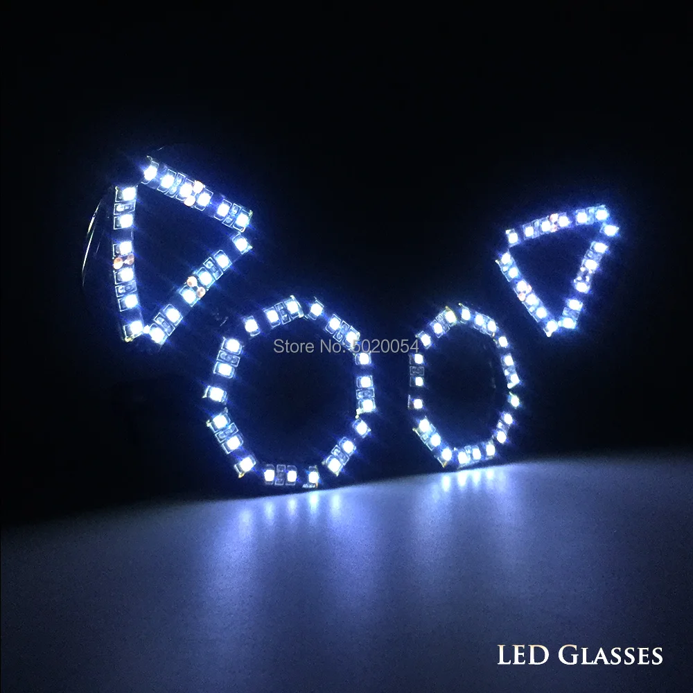 

GZYUCHAO EL Party Decorative Neon led Luminous Sunglasses Women Led Glowing Glasses Night Club Rave LED Flashing Sun Glasses