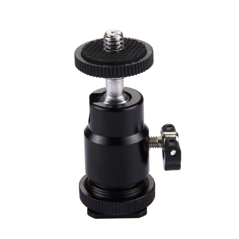 Aluminum Rotatable 1/4" Screw Tripod Mount Durable Portable Hot Shoe