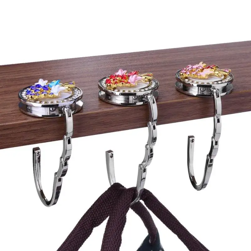 Buy Portable Bouquet Folding Table Desk Handbag Purse Bag Hook Hanger Holder