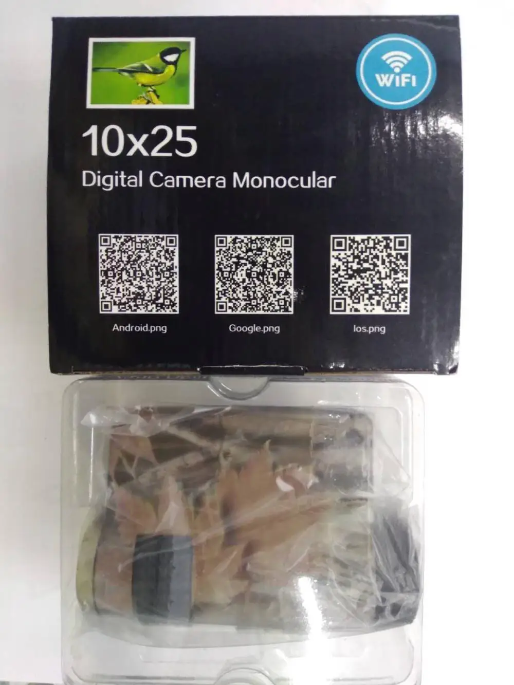 720P WIFI HD Digital Telescope Camera with 10X25 Monoculars & Max 32Gb TF Card for Video Recording Free APP Remote Monitoring_F8