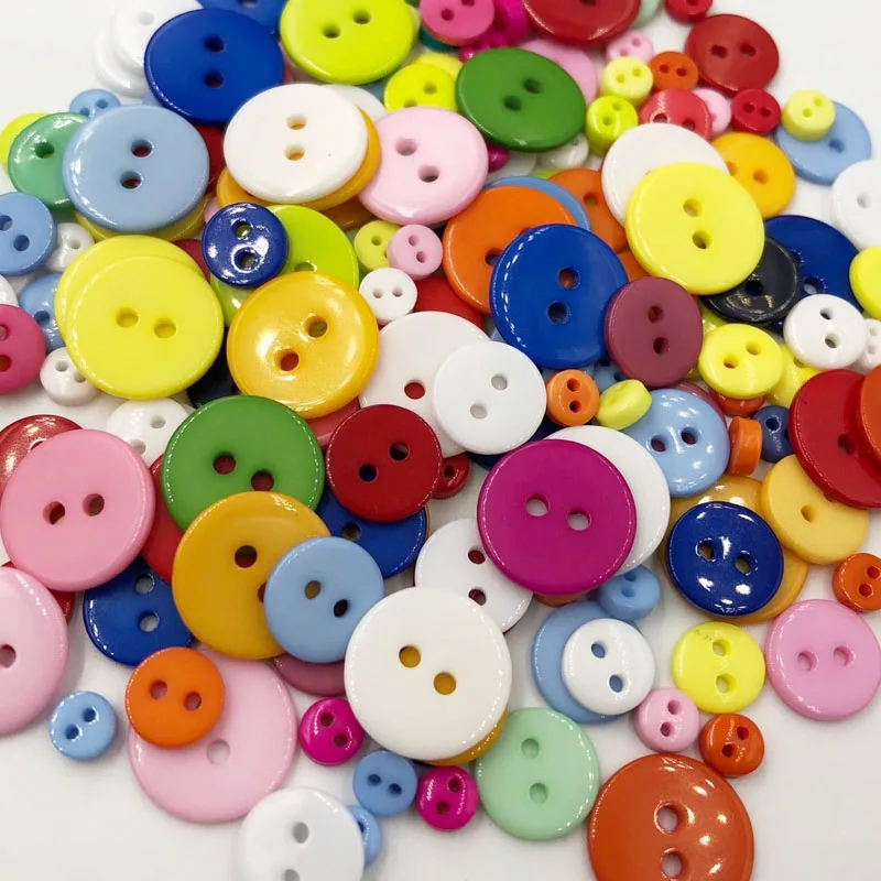 50pcs Mixed Buttons Children's Clothing Button Wholesale Diy Resin