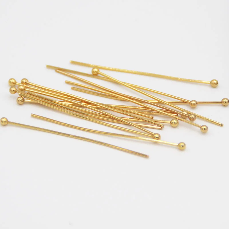 10 dozen/120pcs Diy 쥬얼리에 대 한 스테인레스 스틸 골드 볼 헤드 핀 ..