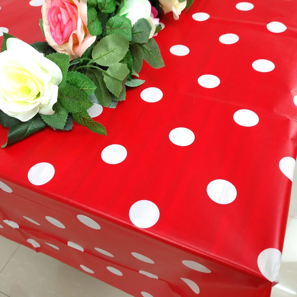 Водонепроницаемый прямоугольник горошек скатерть ПВХ покрытие стола для свадьбы украшение для банкета и вечеринки