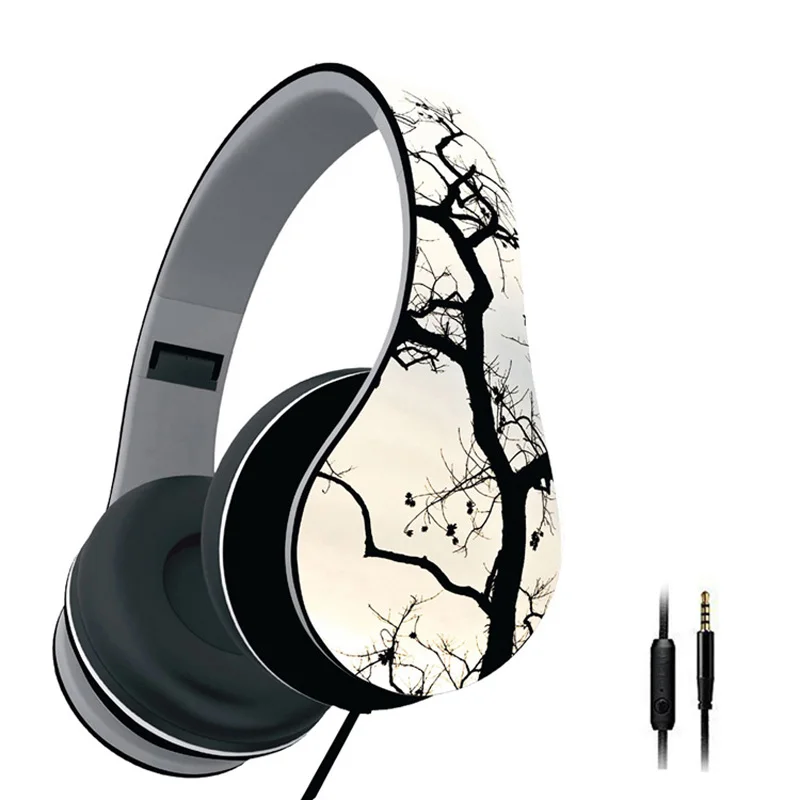 Retro Wired Headphones For Computer Mobile Phone Stereo Headfone Big