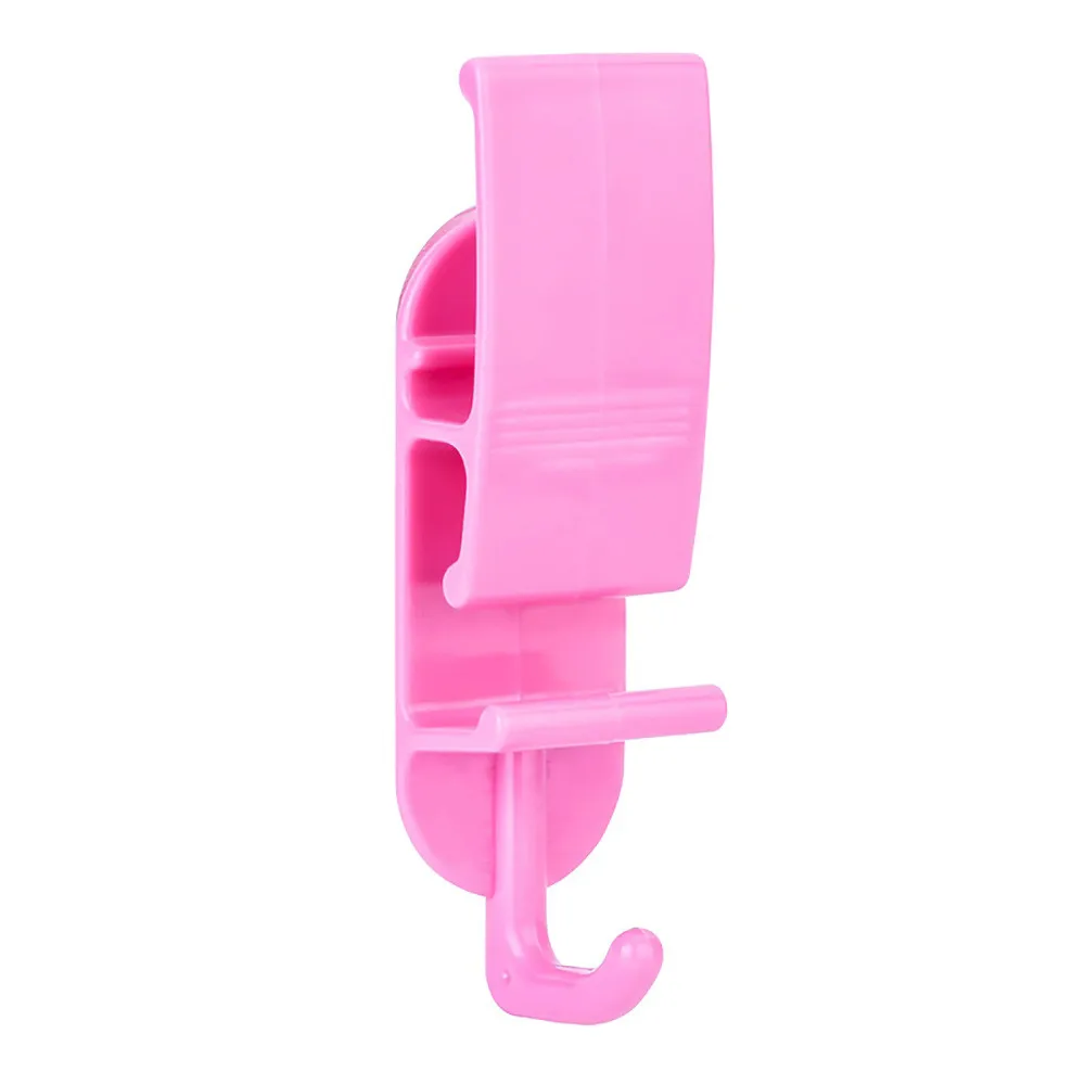 Многофункциональный крючок пластиковый крюк для ванной комнаты кухонный туалет ванная комната настенный крюк для умывальника инструменты для приготовления пищи подвесной стеллаж клей L627 - Цвет: Pink