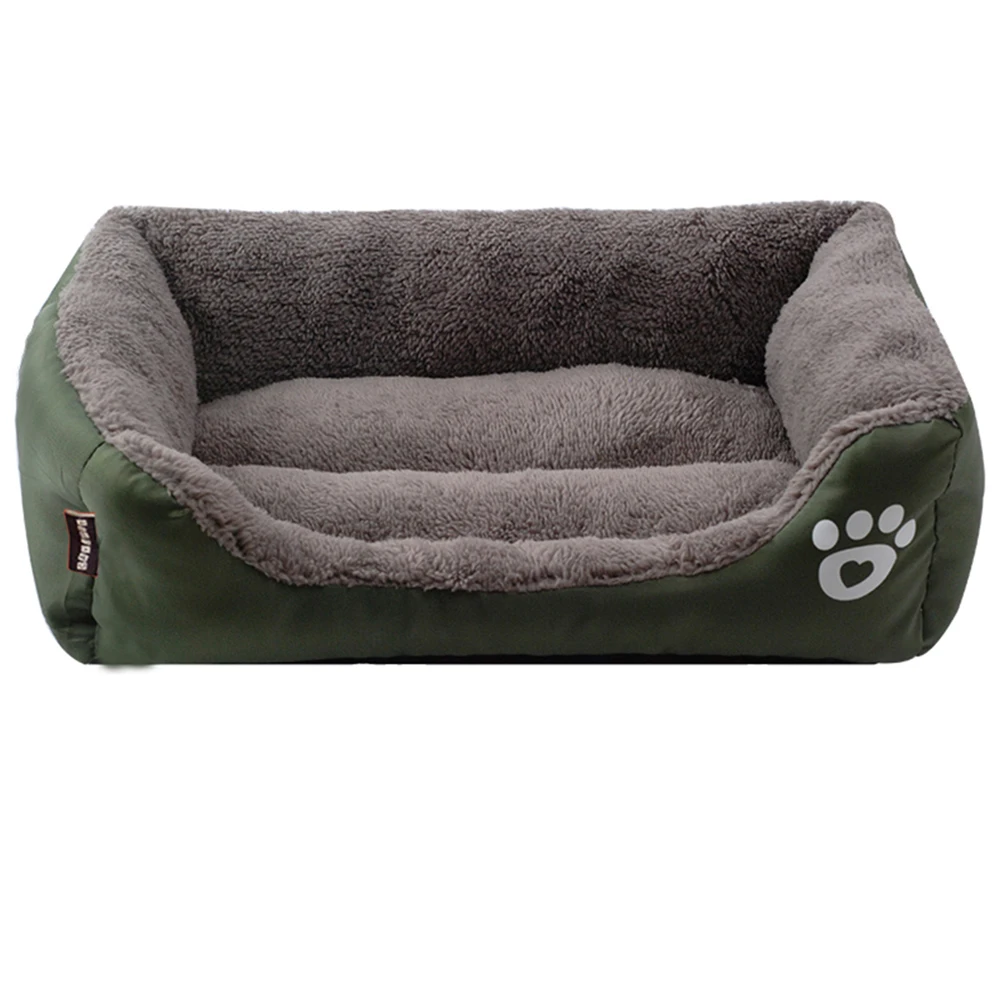 Мягкая кровать для собак, домик для домашних животных, S-3XL, водонепроницаемая Флисовая теплая кровать для кошек, диван для маленьких, средних и больших собак, 11 цветов - Цвет: E