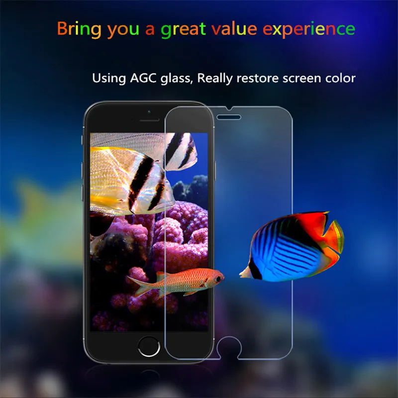 3 X Protective tempered glass for iphone 6 7 5 s se 6 6s 8 plus glass iphone 7 8 screen protector glass on iphone 7 6S 8