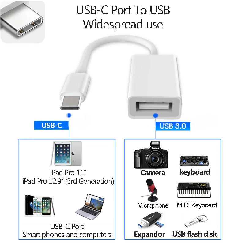 Адаптер Reilim type c OTG для камеры переходник с USB на usb пианино ipad pro huawei xiaomi Macbook Pro