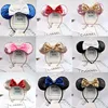 1PCS Bow Headwear Minnie Ears Headband Festival DIY Hair Accessories Hairband Christmas Sequin Hair Bows for girls women gift ► Photo 3/6