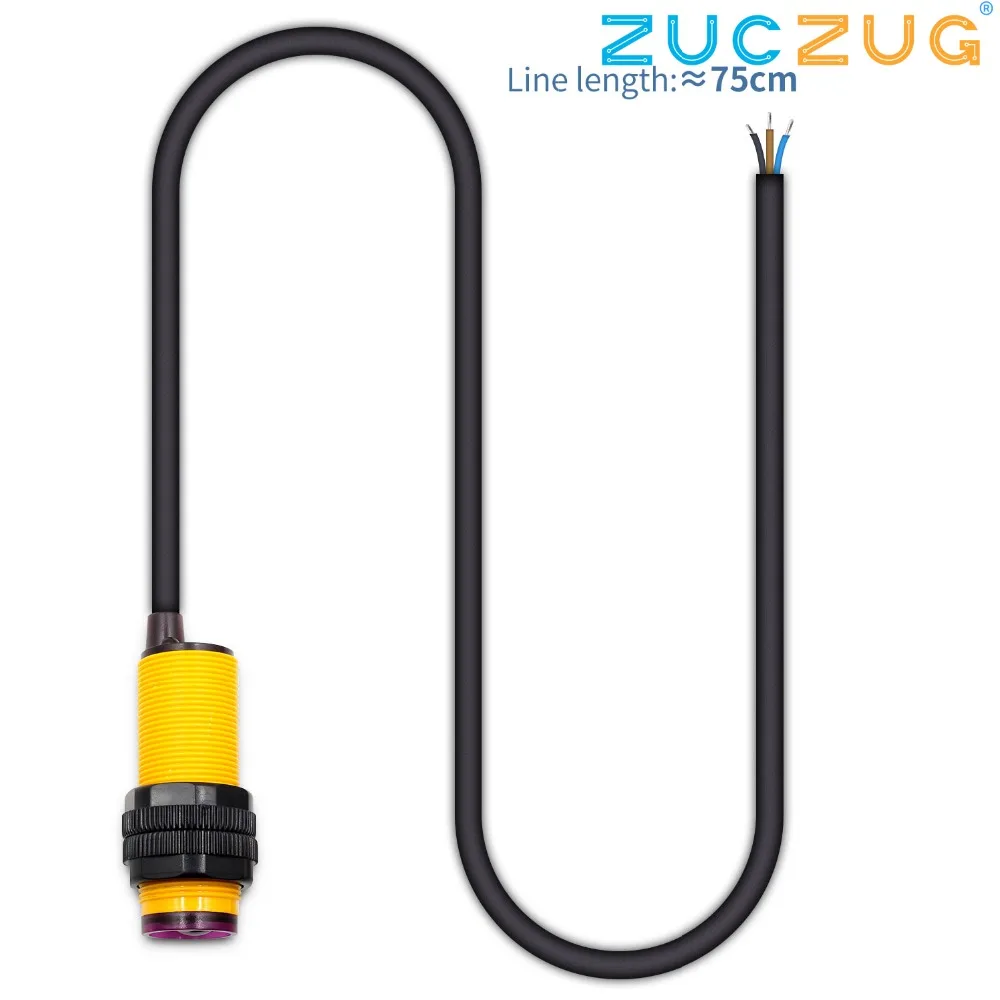 

Smart Car Robot E18-D80NK Infrared Obstacle Avoidance Photoelectric Sensor Proximity Switch 3-80cm Detection Range Adjustable