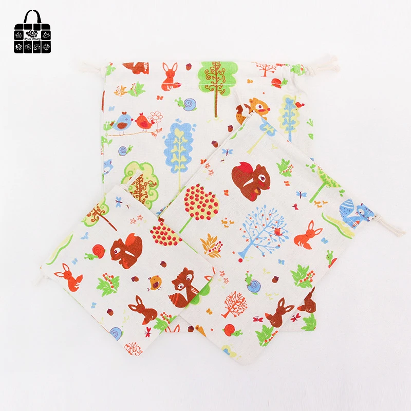 1x Cute squirrel 100% cotton bag Travel Accessories Clothes underwear shoes toy Storage Pouch Luggage Packing Organizers bag 1x Cute squirrel 100% cotton bag Travel Accessories Clothes underwear shoes toy Storage Pouch Luggage Packing Organizers bag