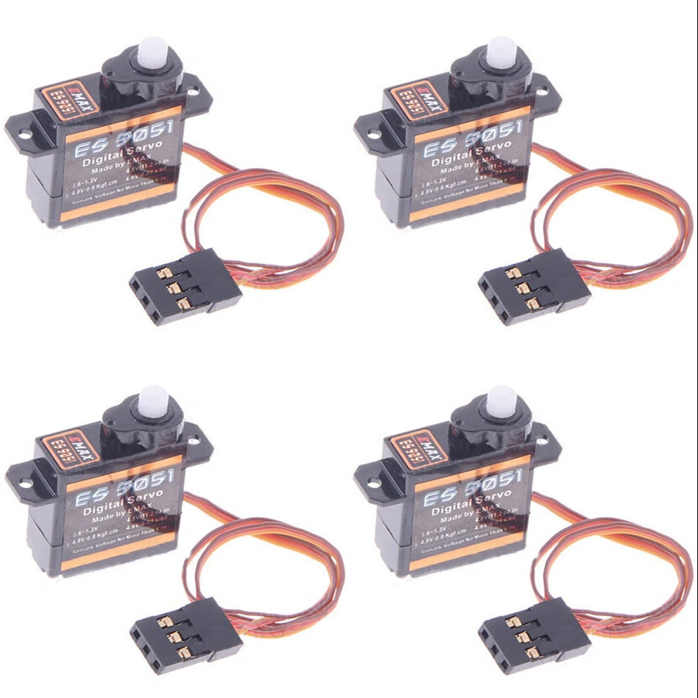 4 шт./лот EMAX ES9051 ES9251 1 г/3 6 г цифровой сервопривод пластиковая Шестерня 0 8 кг