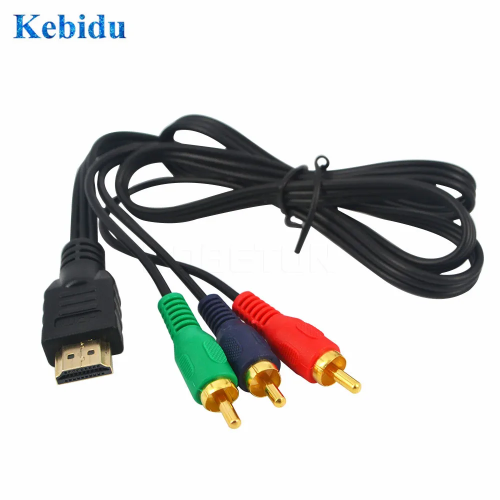 Kebidu 1 м HDMI в RCA фото телефон 1080P 3 AV HDTV оптовая продажа|Кабели HDMI| |