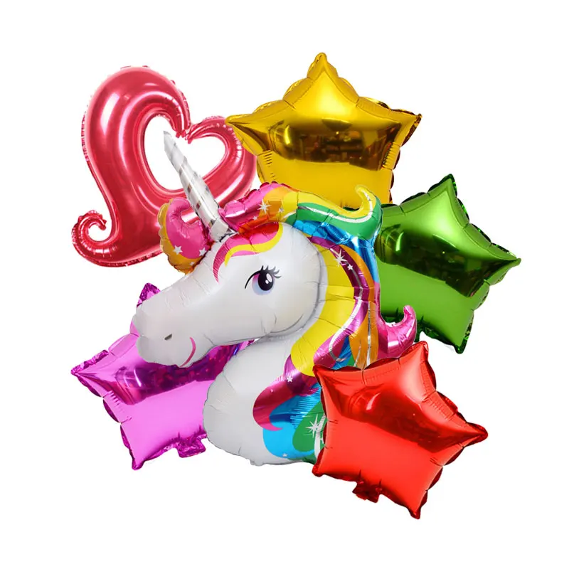 

Unicorn Cartoon Foil Inflatable Balloon Kids Birthday Party Decoration Helium ballons Classic Toys Baby shower Favors