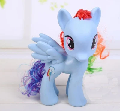 22 см игрушки My Little Pony Рарити яблоко Джек Радуга Дэш Принцесса Селестия фигурка Коллекция Модель Куклы для детей Подарки - Цвет: RainbowDash no box