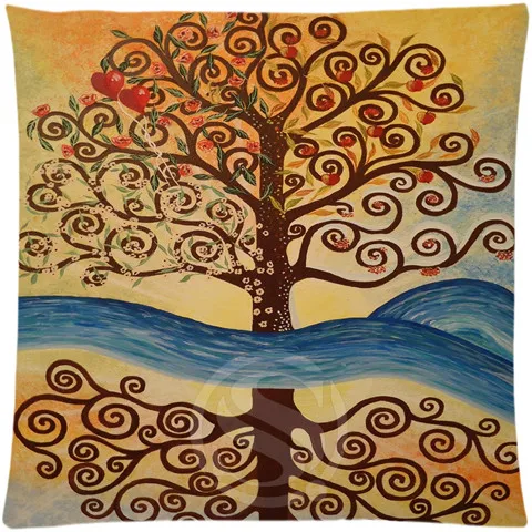 Fashionable Custom Pillow Case tree of life#12 Square Pillowcases zipper 40x40 cm (Twin sides) SQ00727-@H028 | Дом и сад