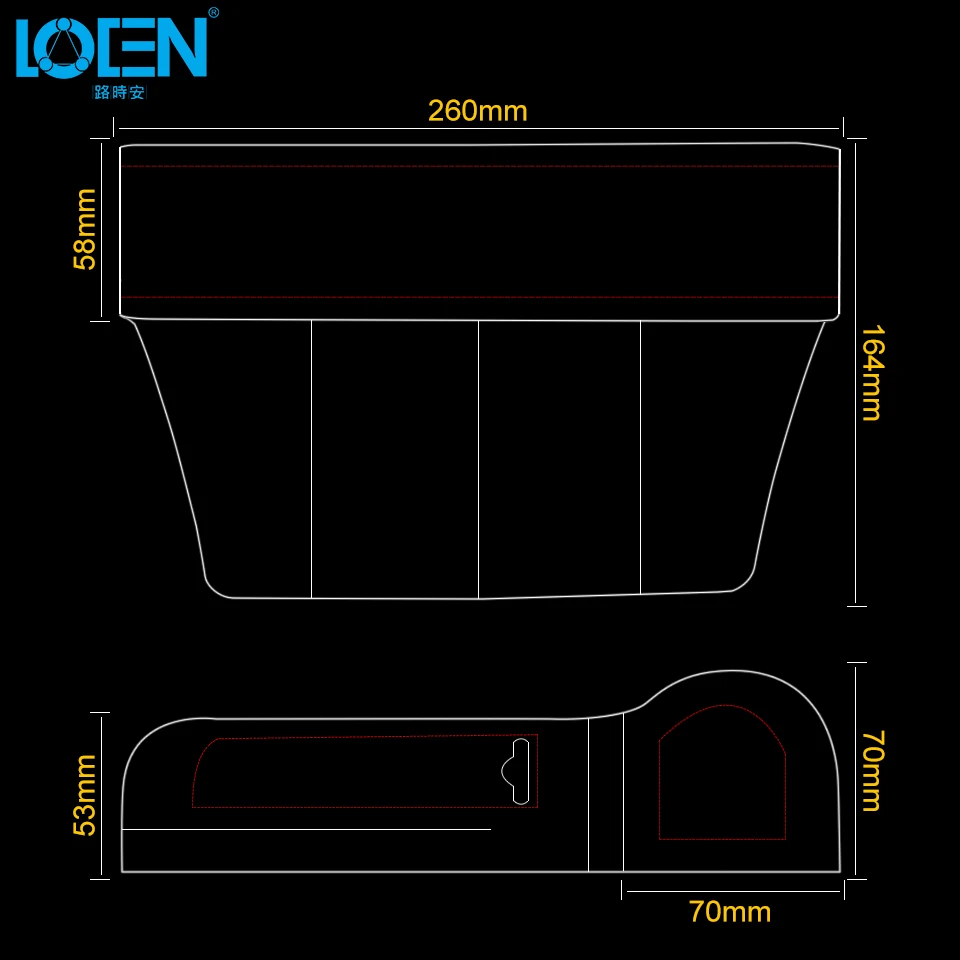 LOEN 1 шт. ящик для хранения сидений автомобиля зернистый Органайзер прорезной