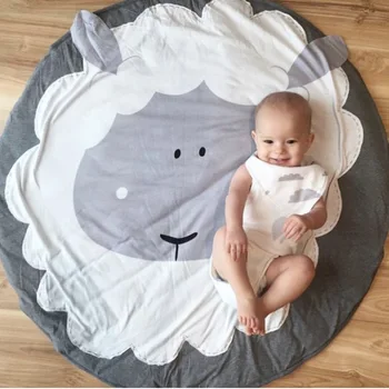 

Baby Round Carpet Game Pad Kids Playmats Cute cartoon sheep Baby Kids Crawling Blanket Gym Play Mat Sleep Mat