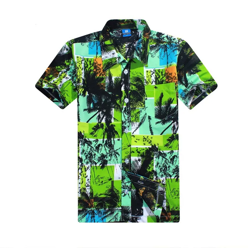 Marka lato gorące sprzedaży Hawaiian męska hawaje koszula 2019 krótki rękaw plaży koszula hawajska dla mężczyzn