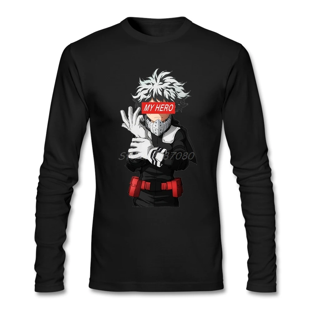 Футболка Хип-хоп Hypebeast Midoriya My Hero Академия дешевая мужская одежда с круглым