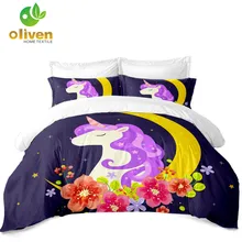 Girls Princess Bedding Set Unicorn Print Duvet Cover Set Kids Cartoon Bedding Cover Pillowcase Bedclothes US AU RU Size D49 Girls Princess Bedding Set Unicorn Print Duvet Cover Set Kids Cartoon Bedding Cover Pillowcase Bedclothes US AU RU Size D49