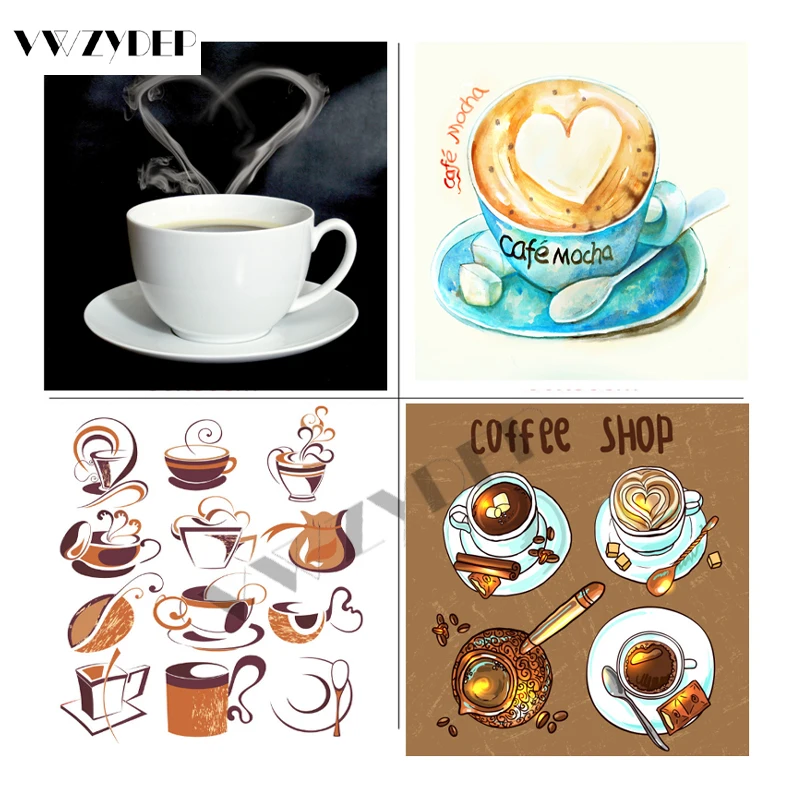 منزل الديكور coffeeware عبر الابره اليدويه الماس الماس اللوحة التطريز الراين الماس الفسيفساء جدار ديكور ديامانت