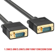 Cable VGA 3+9 1.5m 2m 3m 5m 10m 15m 20m 30m 40m 50m VGA to VGA Extension Cable 3 9 For Computer Projector Monitor Laptop HDTV