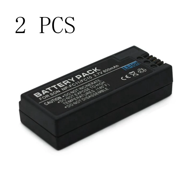 

2 Pieces 800mAh NP-FC11 FC10 Camera Battery For SONY Cyber-Shot DSC-F77 DSC-F77A DSC-FX77 DSC-V1 DSC-P10 DSC-P10L DSC-P10S