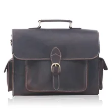 Бизнес из натуральной кожи Для мужчин Портфели коровьей Для Мужчин's Курьерские сумки 1" ноутбук Бизнес сумка Роскошные адвокат сумки