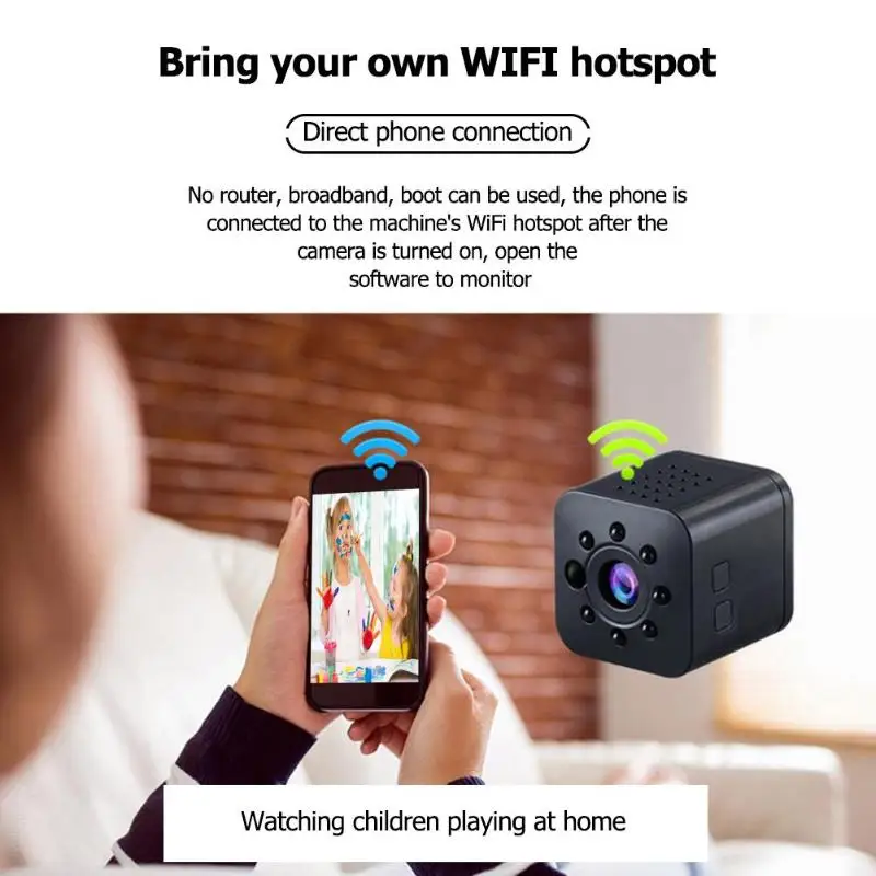 1080P HD Беспроводная Wi Fi умная мини камера видеокамера ИК ночная версия
