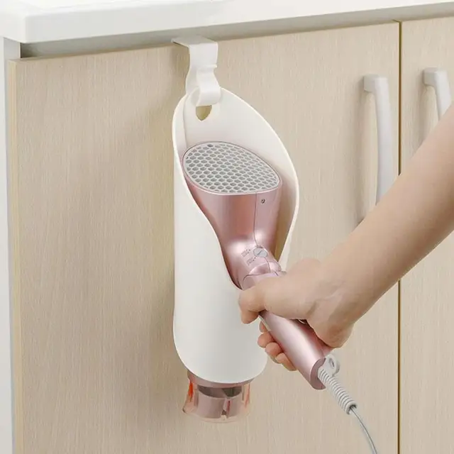 New Hanging Bathroom Hair Dryer Holder Cupboard Stand Flat New Hanging Bathroom Hair Dryer Holder Cupboard Stand Flat Organizer Door Ring Shelf