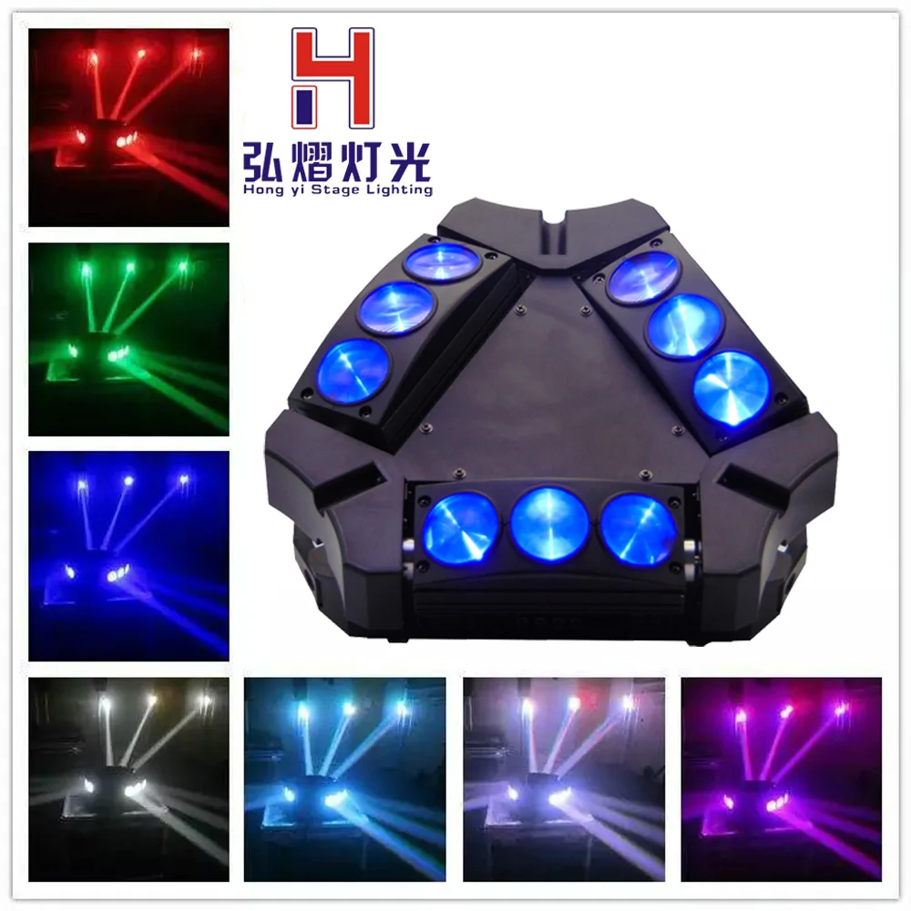 

1Pcs LED Moving Head Light spider 4in1 RGBW beam light 9X12W dj lighting