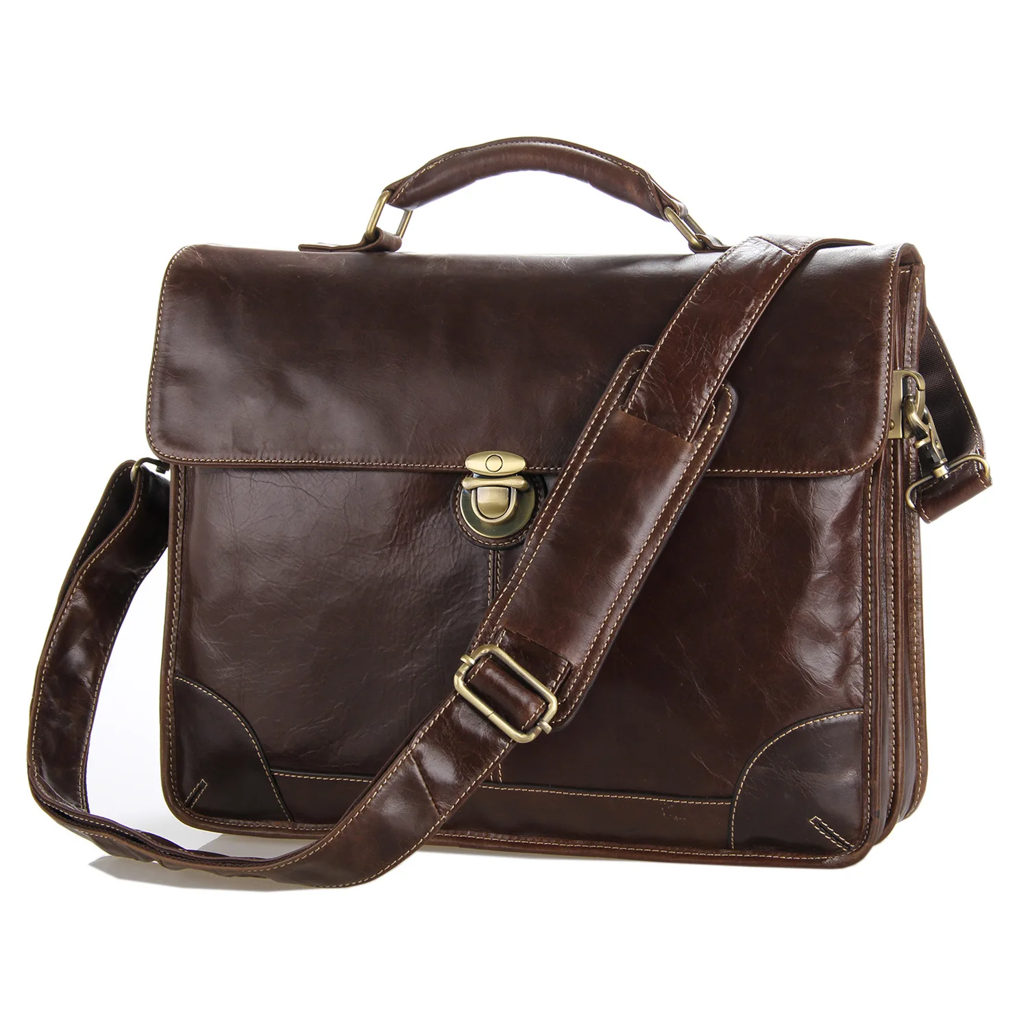

IMIDO genuine leather men briefcases messenger bag shoulder bag hand bag cross body bag