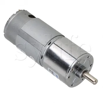 

12V Silver Metal Gear Box Speed Control Electric Motor 5PRM Dia37mm